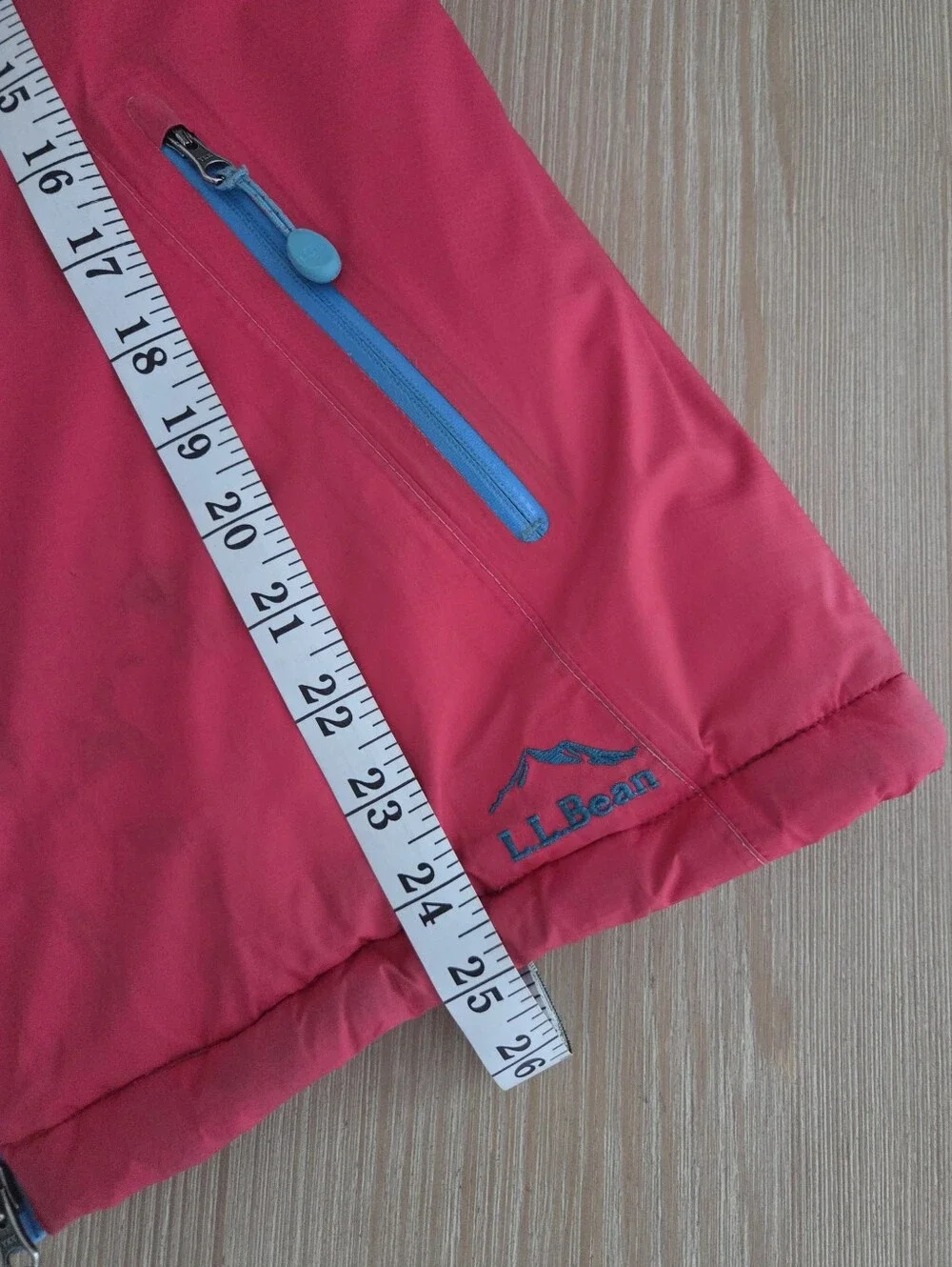 L.L. Bean Thinsulate Insulated Pink Blue TEK Jacket Girls Size XL 18